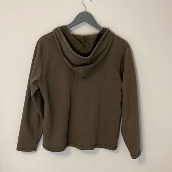 Paul‎ Harris Design Hooded Sweat Shirt. Size Medium. Olive Green - Picture 2 of 7